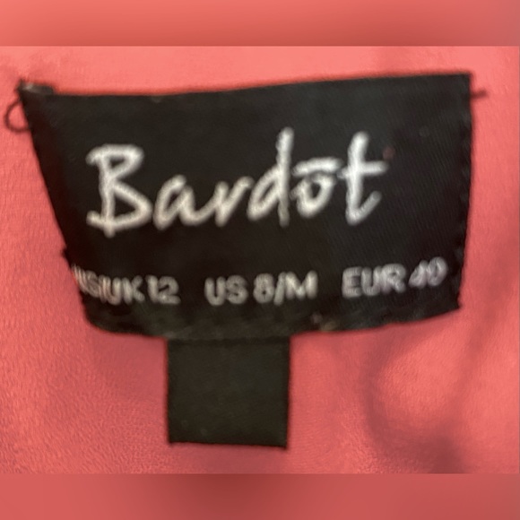 Bardot Sleeveless Asymmetric High Low Midi Dress in Tangerine Back Cut Out - Picture 3 of 8